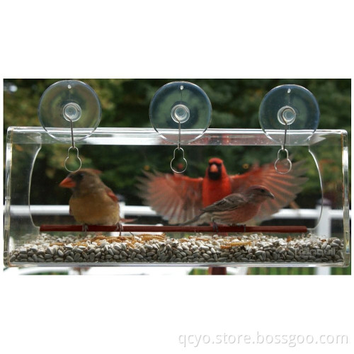 Long Window Bird Feeder For Small and Large Birds Enjoy Viewing Birds in the House